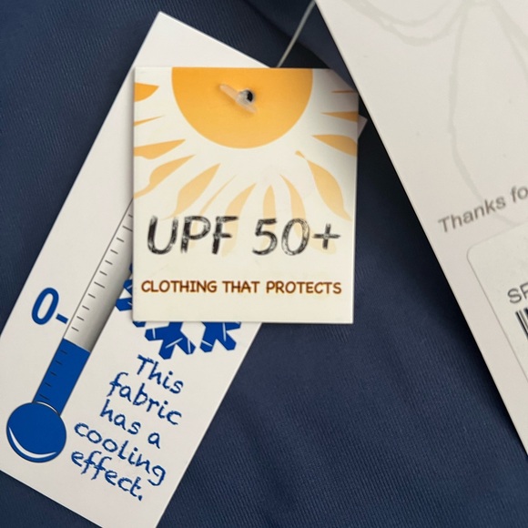 Lulu B UPF 50+ Cooling Sleeveless Mock Neck Zip Tank Top Navy Blue Small NWT - Picture 9 of 12